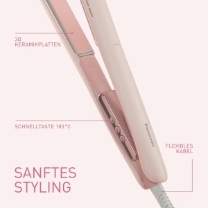 Dispozitiv de Styling pentru Par Panasonic EH-HV31-P503, 2-in-1, 5 Hitzestufen, Erdbeerrosa - Img 4