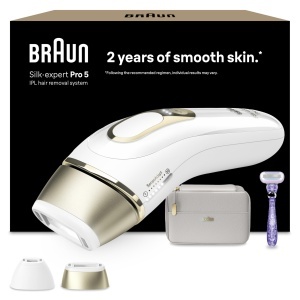 Dispozitiv IPL de Epilare Braun Silk Expert Pro 5, 2 capete, albauriu