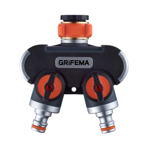 Distribuitor GRIFEMA 2-Way Conexiune 34 si 12 Flux Ajustabil PortocaliuNegru