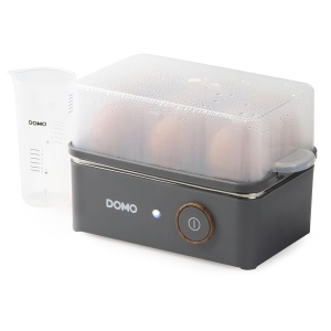 DOMO DO9283EK Egg Cooker pentru pana la 6 oua 'Wood You' - 400 W - gri mat - Img 2