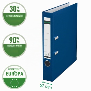 Dosar cu mecanism 180 Leitz 10155035, 5 cm, capacitate 350 foi, albastru - Img 2