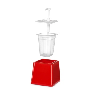 Dozator de sosuri Hendi, 2.5 L, BPA-free, rosu - Img 4