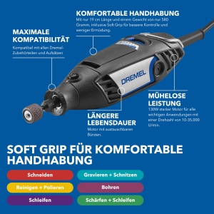 Dremel 3200 Unealta Multifunctionala 130W Set cu Ax Flexibil si 90 Accesorii - Img 3
