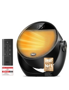 Dreo Heizlufter 1500W Negru Portabil si Silentios Cu Termostat si Timer 12 Ore