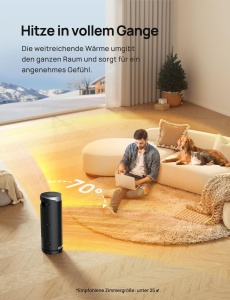 Dreo Solaris Slim H3 Incalzitor Electric Portabil PTC Ceramica Timer 12h Oscilatie 70deg - Img 5