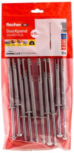 Dublu cu expandare fischer DuoXpand 10 x 160 FUS, cu surub hexagonal si disc U, 10 buc