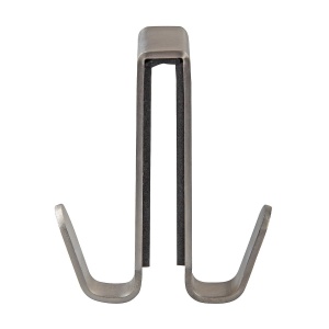 Dublu Haken pentru Perete de Sticla Fackelmann 4,5 x 7 cm - Otel Inoxidabil, TPE Antisoc - Img 2