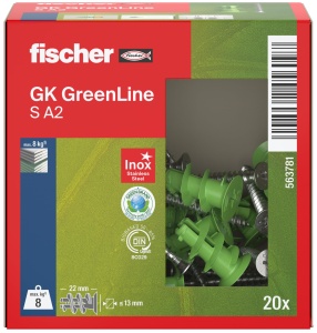 Dulie pentru Gips-carton fischer GK Green S cu surub din otel inoxidabil, 20 buc - Img 2