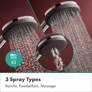 Dus cu 3 Straluri hansgrohe Raindance Alive Select S, 125 mm, Crom - Img 3