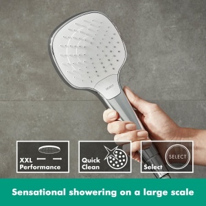 Dus cu trei tipuri de jet hansgrohe Croma Select E, 110 mm, cromat - Img 2