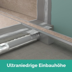Duschrinne befliesabila hansgrohe RainDrain Compact 700, otel inoxidabil, instalare ultraflata - Img 3