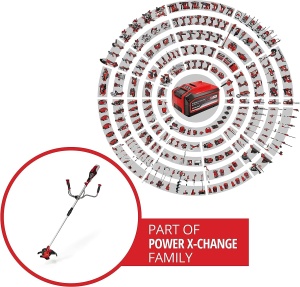 Einhell AGILLO 18/200 Power X-Change Cordless Sense (litiu-ion, 18V, 7.500 rpm, linie cu robinet automat/cutit cu 3 dinti, motor frontal, maner bicicleta, fara baterie si incarcator) - Img 2