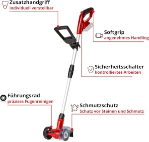 Einhell Curatator de chit fara fir GC-CC 18 Li Solo Power X-Change (ghidon telescopic infinit variabil, perii interschimbabile, livrare fara baterie si incarcator) - Img 3