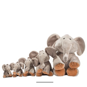 Elefant de Plus Schaffer 4233, 30 cm, Gri, Moale si Jucaus - Img 4