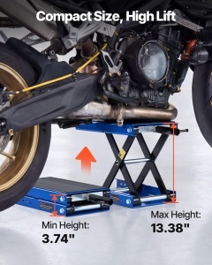 Elevator pentru motociclete VEVOR JL-M01101, 499 kg, inaltime reglabila, negru-albastru - Img 3