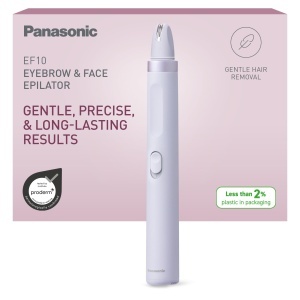 Epilator pentru sprancene si fata Panasonic ES-EF10, LED, compact, mov