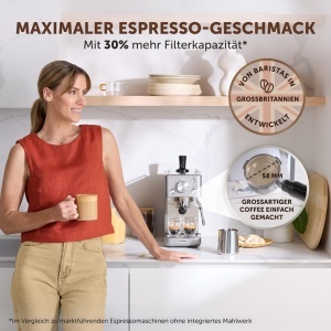 Espressor Breville Barista Slimline VCF185X 15 bar Spumator lapte integrat Argintiu - Img 2
