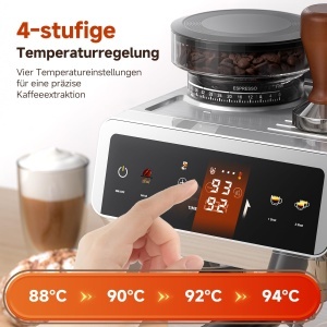 Espressor cafea AMZCHEF cu 20 Bar, 1.8L, Touch Screen, inox - Img 7