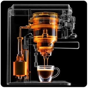 Espressor cafea Berdsen - 1,5 L, 1350 W, 20 Bar, Negru - Img 5