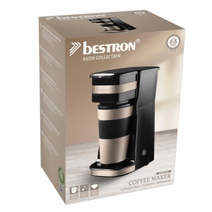 Espressor cafea Bestron ACM112SAT, 750W, 420ml, inox, bej - Img 4