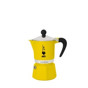 Espressor cafea Bialetti Rainbow 4982, aluminiu, 3 cesti, galben