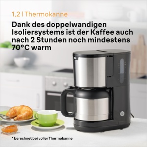 Espressor cafea Braun PurShine KF1505, 1.2L, 1000W, Negru - Img 4
