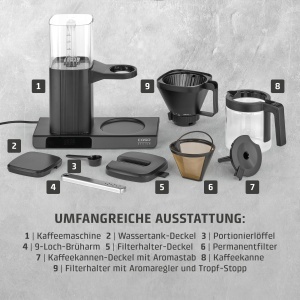 Espressor cafea Caso Aroma Sense, 1.25L, Filtru permanent din otel inoxidabil - Img 9