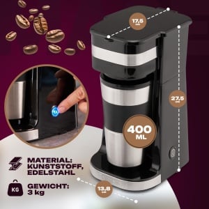 Espressor cafea Clatronic KA 3733, 400 ml, inox, cu filtru permanent - Img 6