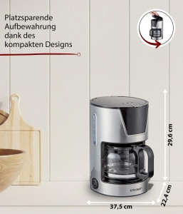 Espressor cafea Cloer 5251, 6 cesti, 550 W, inox - Img 5