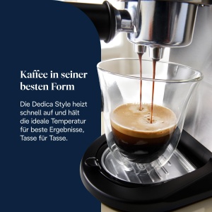 Espressor cafea DeLonghi Dedica Style, 15 bar, design compact, cu spumator de lapte - Img 3