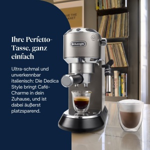 Espressor cafea DeLonghi Dedica Style EC685.TB, 15 bar, Titan, compact - Img 2