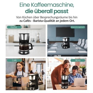 Espressor cafea Emerio CME-122933, 1.25L, 1000W, negrusilver - Img 6