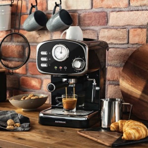 Espressor cafea Gastroback 42615, 1100 Watt, 1.2 L, NegruSilver - Img 2