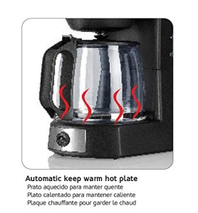 Espressor cafea HAEGER CAFE Noir, 12 cesti, 680 W, cu functie anti-tropire - Img 6