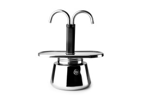 Espressor cafea IBILI Mini Express, 2 cesti, 90 ml, inox, gri