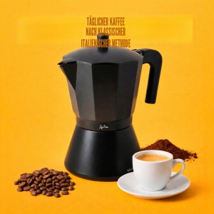 Espressor cafea Jata CFI9, capacitate 9 cesti, inductie, aluminiu, negru - Img 4