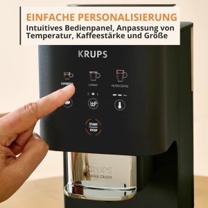 Espressor cafea Krups Coffee Crush SA4028E0, 15 cm latime, negru, cu rasnita integrata - Img 4