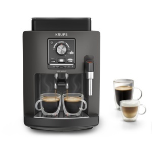 Espressor cafea Krups Harmony EA508BE0, 4 specialitati, design compact, negru