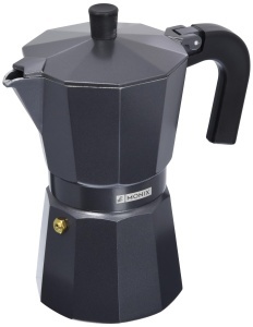 Espressor cafea Monix Vitro Noir, capacitate 6 cesti, aluminiu, antiaderent