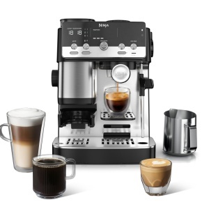 Espressor cafea Ninja Luxe ES301EU, 2-in-1, cu integrat mojar si spumator de lapte