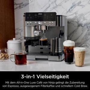 Espressor cafea Ninja Luxe Premier 3-in-1, 25 setari de macinare, argintiu - Img 7