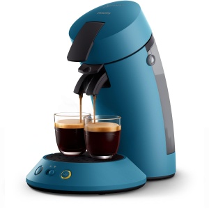 Espressor cafea Philips Senseo Original Plus, 28 plastic reciclat, culoare albastru Pavone