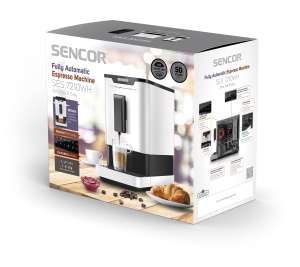 Espressor cafea SENCOR SES 7210WH, automat, 19 bari, alb