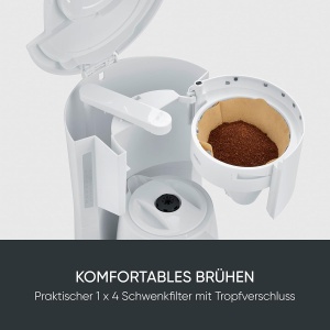 Espressor cafea Severin KA 9309, 1 L, 1000 W, alb, cu 2 termokanne - Img 6