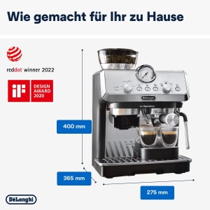 Espressor manual DeLonghi La Specialista Arte EC9155MB 15 Bar 8 trepte de macinare 17L NegruInox - Img 7