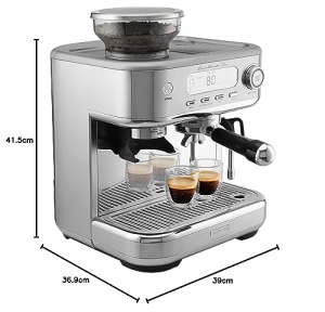 ESPRESSOR SENCOR, spumant de lapte, rasnita de boabe de cafea, ecran LCD, espressor, cappuccino, espresso cu rasnita Barista Express, Excellence Plus, rezervor mare de apa si cafea - Img 5