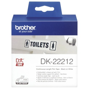 Etichete Brother DK-22211, 29 mm, 15,24 m, negru pe alb