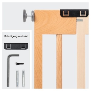 Extensie de 15 cm pentru gard de siguranta hauck Clear Step Easyclose Eco, din lemn de fag - Img 6