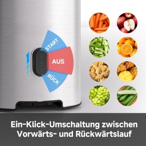 Extractor de suc AMZCHEF, 130 mm, 180W, inox, silentios - Img 8