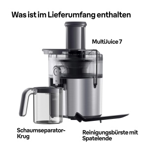 Extractor de suc Braun MultiJuice 7 SJ700, 1000W, 2L, Gri - Img 8